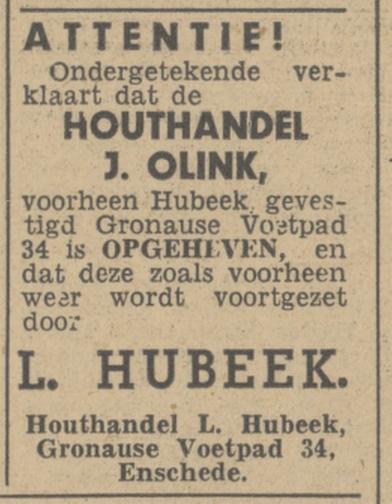 Gronausevoetpad 34 Houthandel L. Hubeek advertentie Tubantia 18-12-1947.jpg