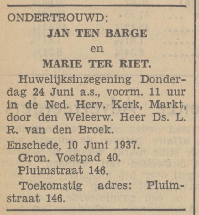 Gronausevoetpad 40 Jan ten Barge advertentie Tubamtia 10-6-1937.jpg
