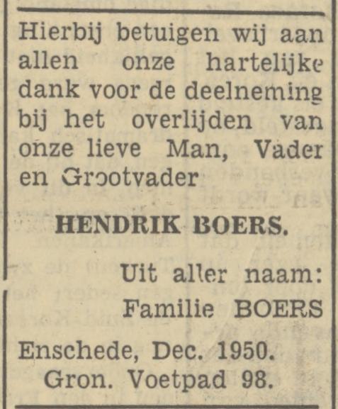 Gronausevoetpad 98 Hendrik Boers advertentie Tubantia 4-12-1950.jpg