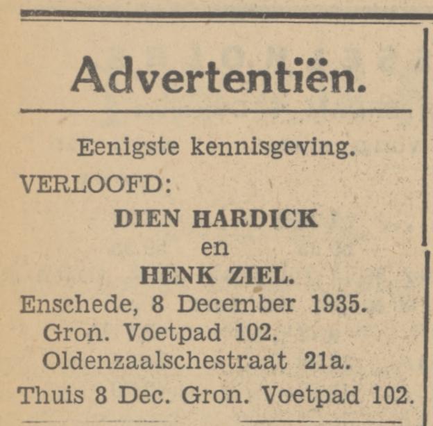 Gronausevoetpad 102 Dien Hardick advertentie Tubantia 5-12-1935.jpg
