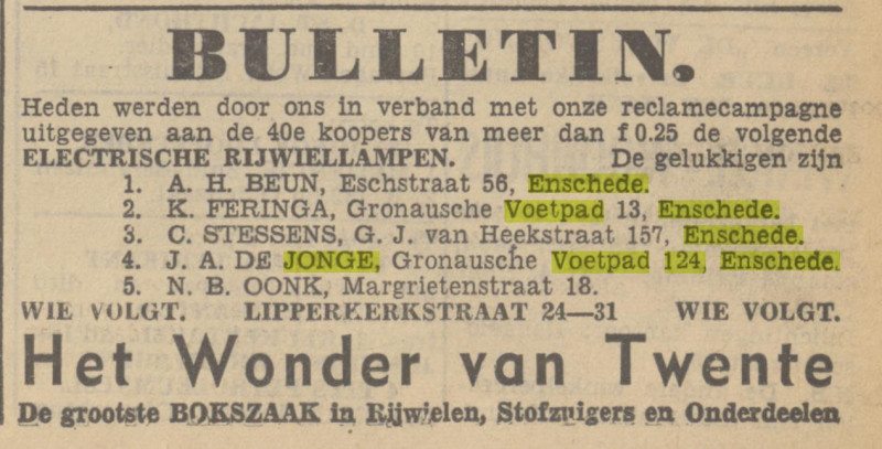 Gronausevoetpad 124 J.A. de Jonge advertentie Tubantia 27-11-1937.jpg