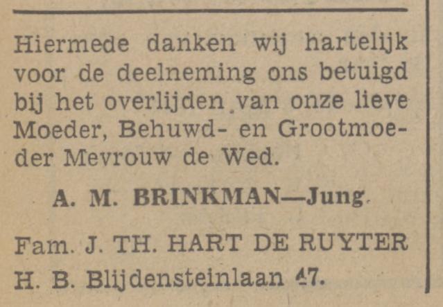 H.B. Blijdensteinlaan 47 J.Th. Hart De Ruyter advertentie Tubantia 7-4-1941.jpg