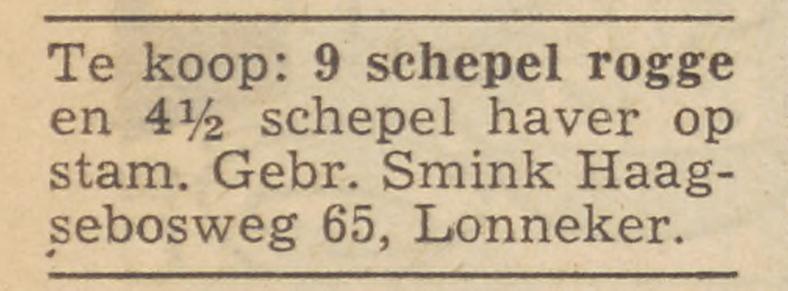 Haagsebosweg 65 Lonneker Gebr. Smink advertentie Twentsche courant 20-7-1959.jpg