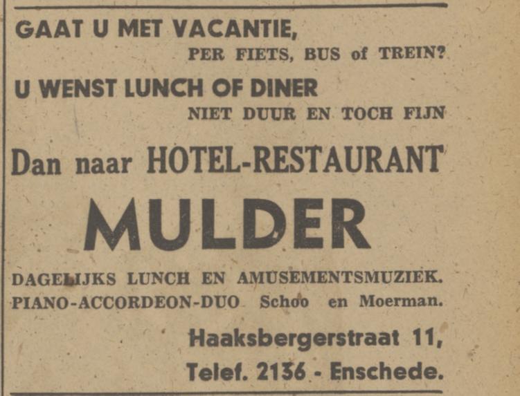 Haaksbergerstraat 11 Hotel Mulder krantenbericht Tubantia 12-6-1948.jpg