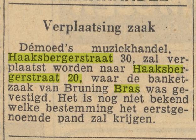 Haaksbergerstraat 20 banketzaak Bruning Bras krantenbericht Tubantia 14-2-1958.jpg
