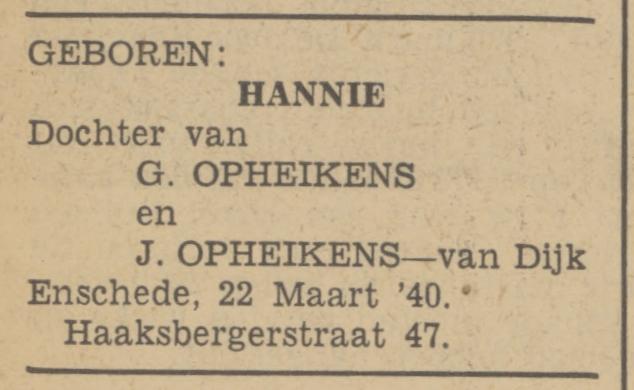 Haaksbergerstraat 47 G. Opheikens advertentie Tubantia 23-3-1940.jpg