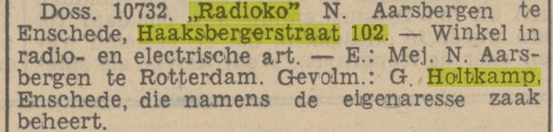 Haaksbergerstraat 102 Radioko G. Holtkamp krantenbericht Tubantia 28-1-1937.jpg