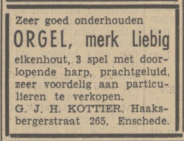 Haaksbergerstraat 265 G.J.H. Kottier advertentie Tubantia 10-1-1938.jpg
