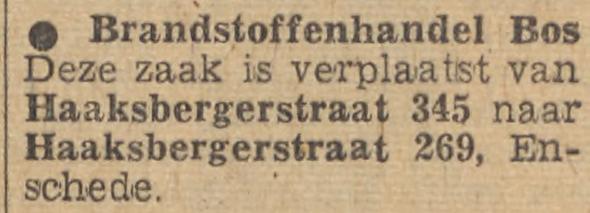 Haaksbergerstraat 345 Brandstoffenhandel Bos advertentie Tubantia 4-5-1963.jpg