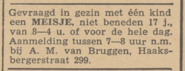 Haaksbergerstraat 299 A.M. van Bruggen advertentie Trouw 25-4-1945.jpg