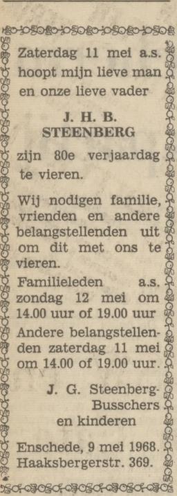 Haaksbergerstraat 369 J.H.B. Steenberg advertentie Tubantia 9-5-1968.jpg