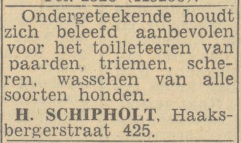 Haaksbergerstraat 425 H. Schipholt advertentie Twentsch nieuwsblad 20-3-1944.jpg
