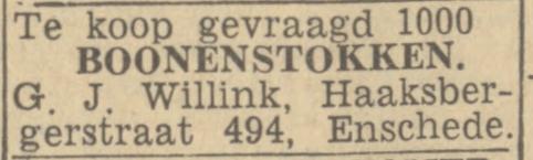 Haaksbergerstraat 494 G.J. Willink advertentie Twentsch nieuwsblad 27-1-1944.jpg