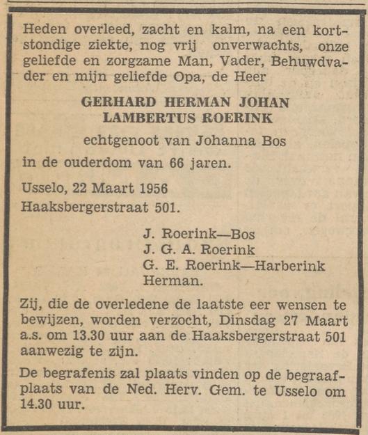 Haaksbergerstraat 501 G.H.J.L. Roerink overlijdensadvertentie Tubantia 23-3-1956.jpg