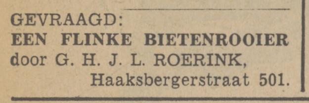 Haaksbergerstraat 501 G.H.J.L. Roerink advertentie Tubantia 10-11-1942.jpg