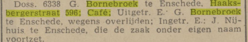 Haaksbergerstraat 596 G. Bornebroek cafe krantenbericht Tubantia 6-3-1941.jpg