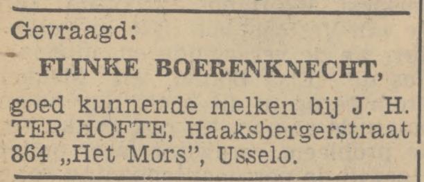 Haaksbergerstraat 864 Het Mors Usselo J.H. ter Hofte advertentie Tubantia 18-2-1939.jpg