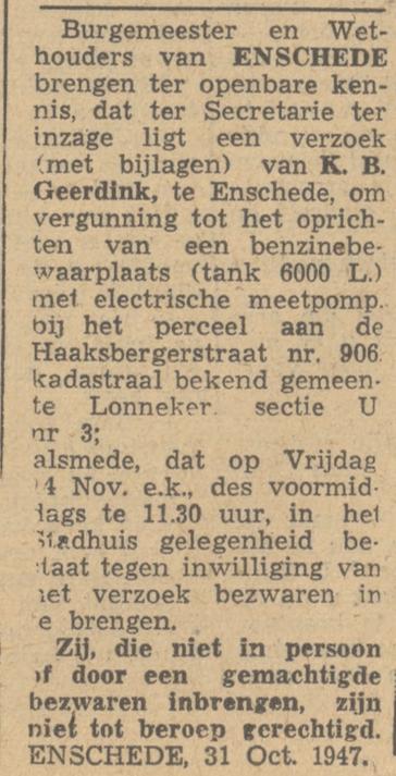 Haaksbergerstraat 906 K.B. Geerdink advertentie Tubantia 5-11-1947.jpg