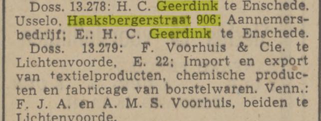 Haaksbergerstraat 906 Aannemersbedrijf H.C. Geerdink krantenbericht Tubantia 31-1-1942.jpg