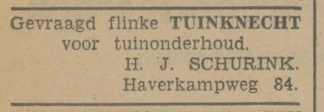 Haverkampweg 84 H.J. Schurink advertentie Tubantia 1-7-1942.jpg