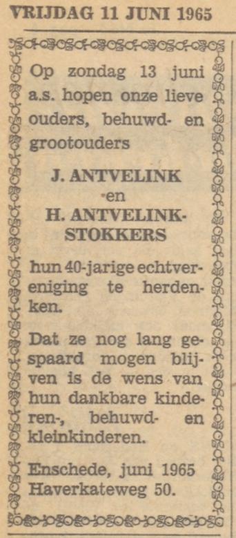 Haverkateweg 50 J. Antvelink advertentie Tubantia 11-6-1965.jpg