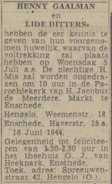 Haverstraat 15a Lide Ditters advertentie Twentsch nieuwsblad 20-6-1944.jpg