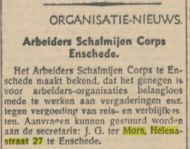 Helenastraat 27 J.G. ter Mors krantenbericht De tribune  soc. dem. weekblad 13-2-1936.jpg
