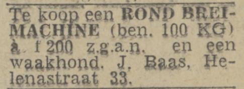 Helenastraat 33 J. Baas advertentie Twentsch nieuwsblad 15-7-1943.jpg