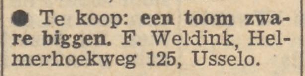 Helmerhoekweg 125 Usselo F. Weldink advertentie Tubantia 1-7-1957.jpg