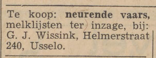 Helmerstraat 240 Usselo G.J. Wissink advertentie Tubantia 6-3-1964.jpg