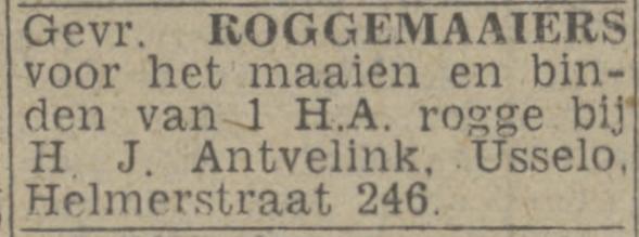 Helmerstraat 246 Usselo H.J. Antvelink advertentie Twentsch nieuwsblad 14-7-1943.jpg