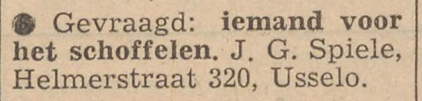 Haaksbergerstraat 320 Usselo J.G. Spiele advertentie Tubantia 28-5-1956.jpg