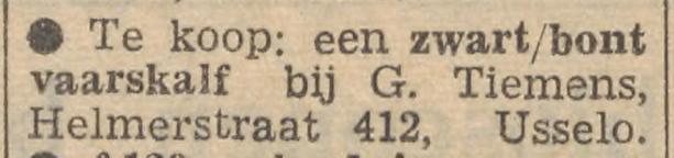 Helmerstraat 412 Usselo G. Tiemens advertentie Tubantia 5-7-1958.jpg