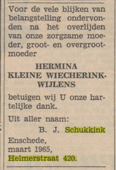 Helmerstraat 420 B.J. Schukkink advertentie Tubantia 2-3-1965.jpg