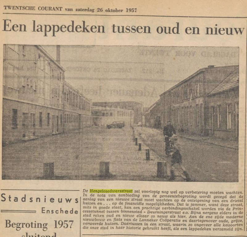 Hengelosedwarsstraat 20 e.v. krantenfoto Twentsche courant 26-10-1957 nu Raiffeisenstraat.jpg