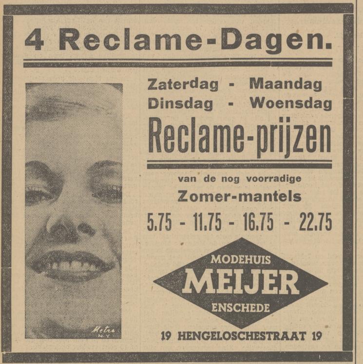 Hengelosestraat 19 modehuis Meijer advertentie Tubantia 21-6-1935.jpg