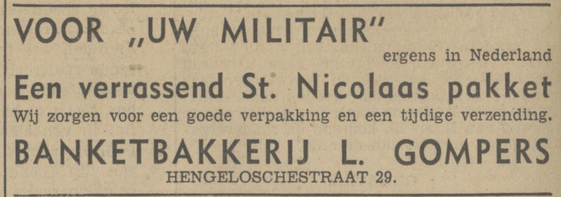 Hengelosestraat 29 banketbakkerij L. Gompers advertentie Tubantia 27-11-1939.jpg