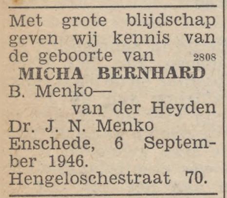 Hengelosestraat 70 J.N. Menko advertentie 13-9-1946.jpg