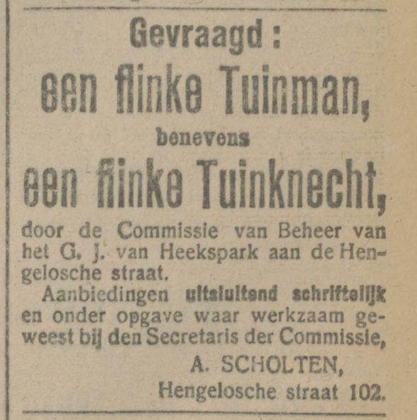 Hengelosestraat 102 A. Scholten advertentie Tubantia 11-6-1918.jpg