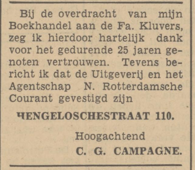 Hengelosestraat 110 boekhandel C.G. Campagen advertentie Tubantia 3-2-1940.jpg