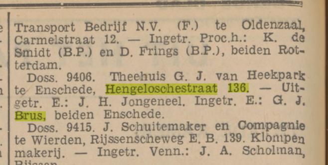 Hengelosestraat 136 Theehuis G.J. van Heekpark G.J. Brus krantenbericht Tubantia 4-6-1936.jpg