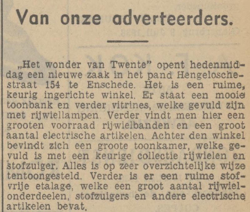 Hengelosestraat 154 Het wonder van Twente krantenbericht Tubantia 9-7-1938.jpg