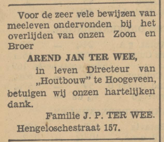 Hengelosestraat 157 J.P. ter Wee advertentie Tubantia 26-10-1933.jpg
