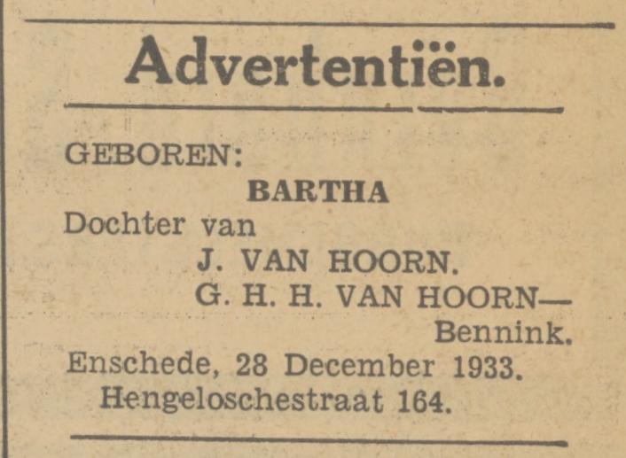Hengelosestraat 164 J. van Hoorn advertentie Tubantia 29-12-1933.jpg