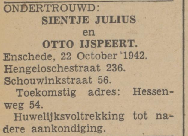 Hengelosestraat 232 Sientje Julius advertentie Tubantia 22-10-1942.jpg