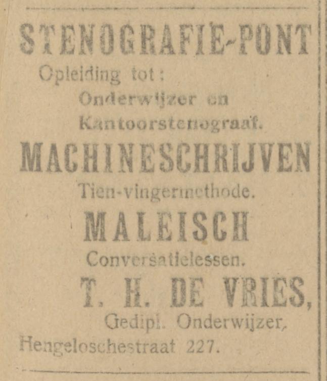 Hengelosestraat 227 T.H. de Vries advertentie Tubantia 8-12-1922.jpg