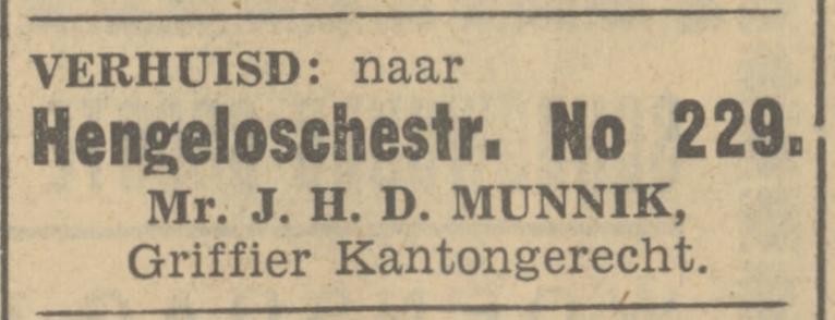 Hengelosestraat 229 Mr. J.H.D. Munnik Griffier Kantongerecht advertentie Tubantia 20-4-1935.jpg