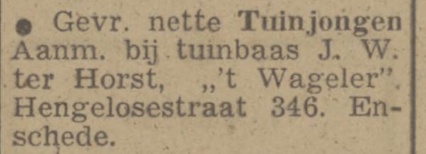 Hengelosestraat 346 't Wageler J.W. ter Horst tuinman advertentie Tubantia 17-4-1948.jpg