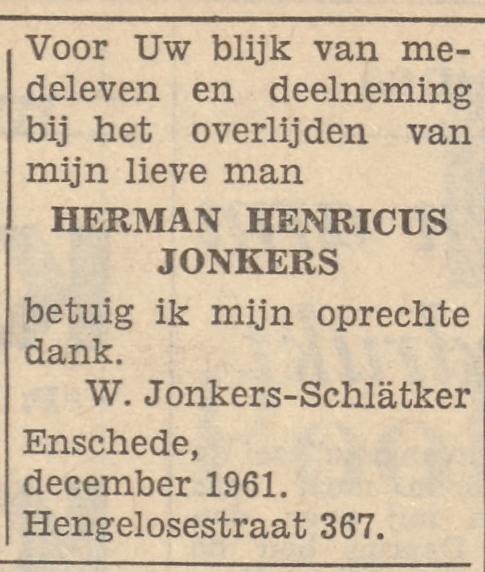 Hengelosestraat 367 H.H. Jonkers advertentie Tubantia 6-12-1961.jpg