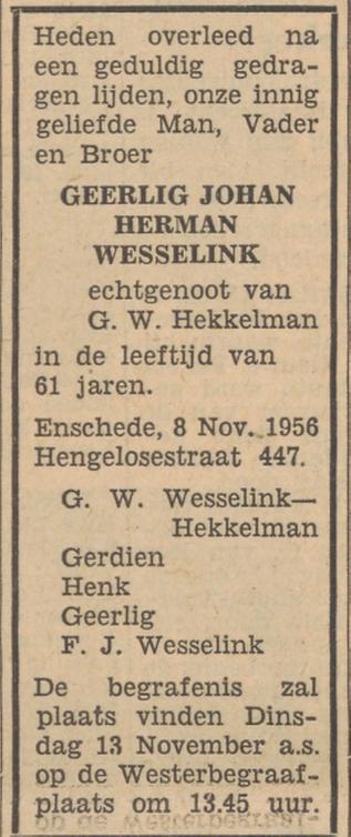 Hengelosestraat 447 G.J.H. Wesselink advertetie Tubantia 9-11-1956.jpg